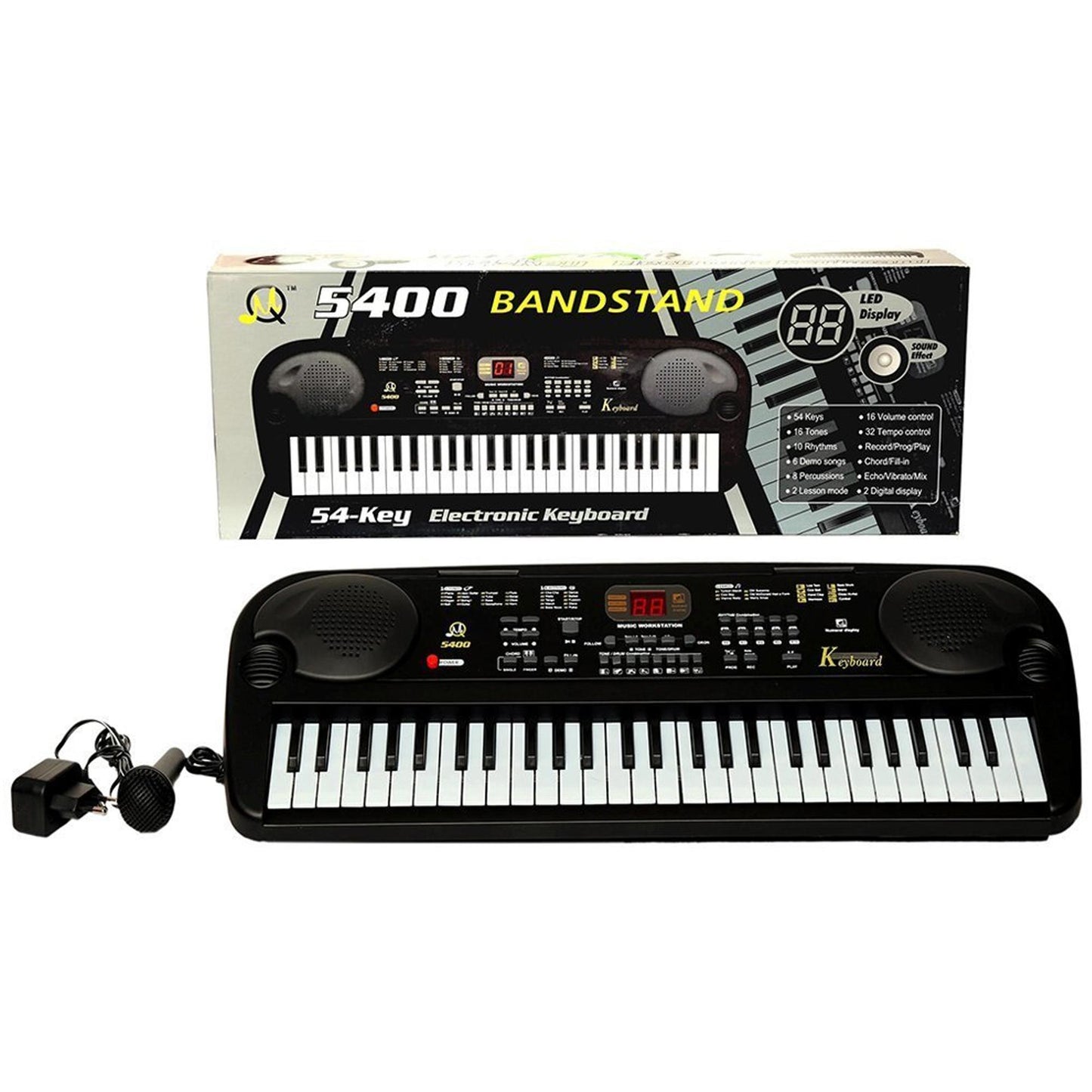 5400 Kids Electronic Piano Keyboard with Microphone – 54-Key Musical Toy for Children
