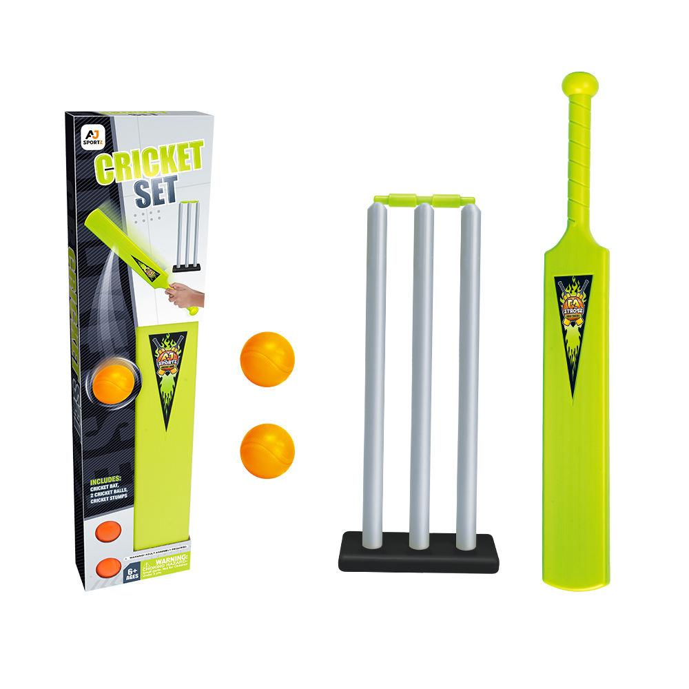 Plastic Cricket Bat, Ball and Wicket Stumps Set