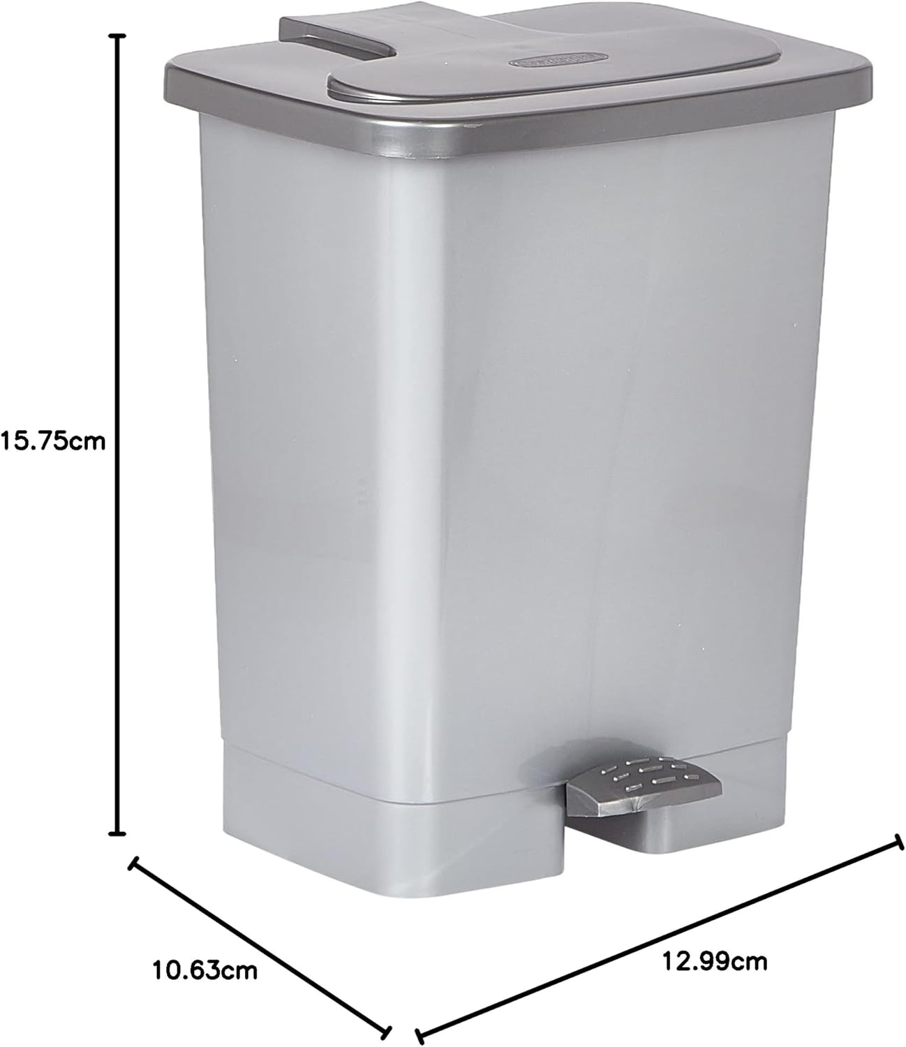 Large Pedal Trash Can with Centre Foot Pedal – Dual Compartment Garbage Bin for Kitchen & Home