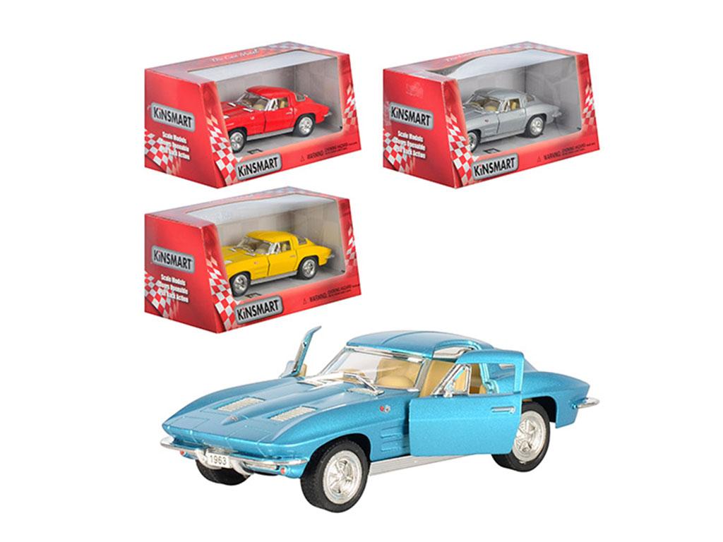 KINSMART 1963 Corvette Sting Ray Die-Cast Model Car 1:36 – Classic Collectible Toy