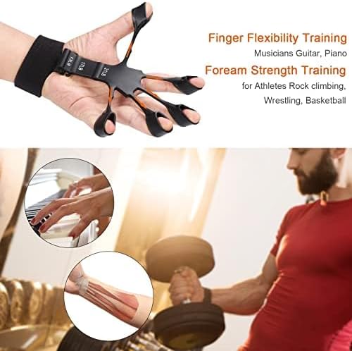 Finger Hand Grip Strengthener – Adjustable Finger & Forearm Exerciser for Grip Training