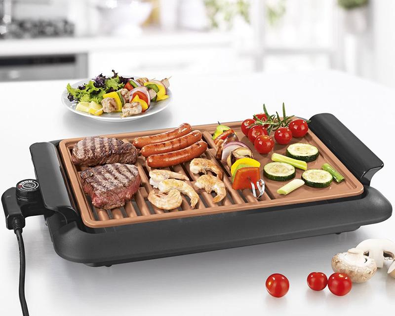 Electric Indoor Grill – Smokeless Countertop Grill for Meat, Vegetables & Home Cooking