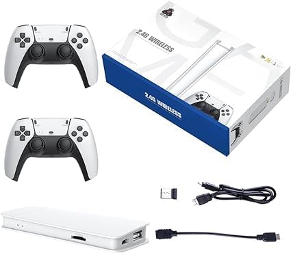 Game Stick 64GB Plug and Play Console with 20,000+ Classic Games & 2 Controllers