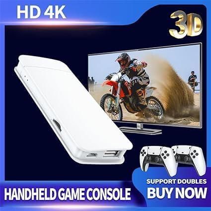 Game Stick 64GB Plug and Play Console with 20,000+ Classic Games & 2 Controllers