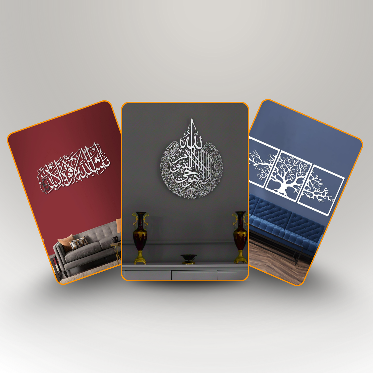 Nature & Faith Collection: Ayatul Kursi, 3-Piece Life Tree, and Mashallah Bundle