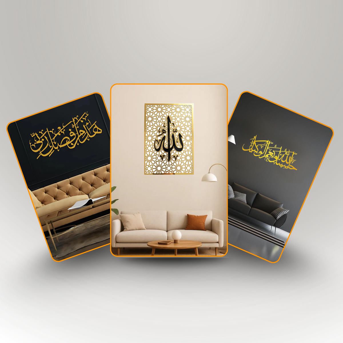 The Spiritual Foundation Trio | Premium 3-Piece Acrylic Islamic Wall Art Set
