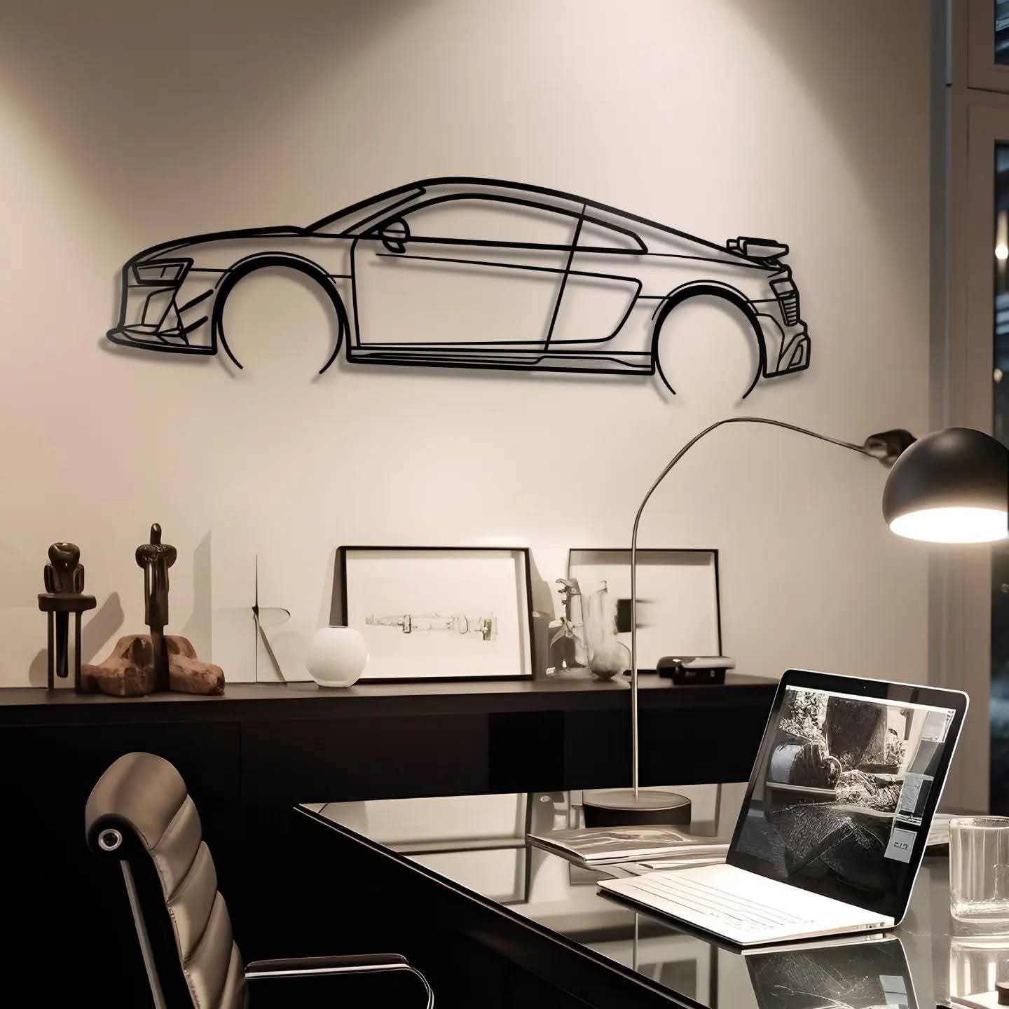Luxury Car Outline Wall Art Set – Modern Automotive Wall Decoration