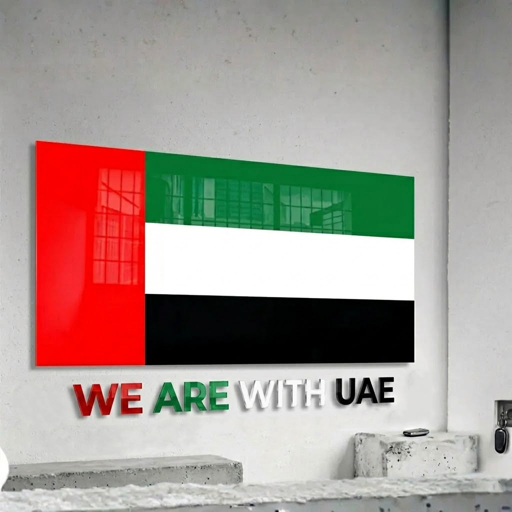UAE National Day Acrylic Wall Flag | Modern Patriotic Decor