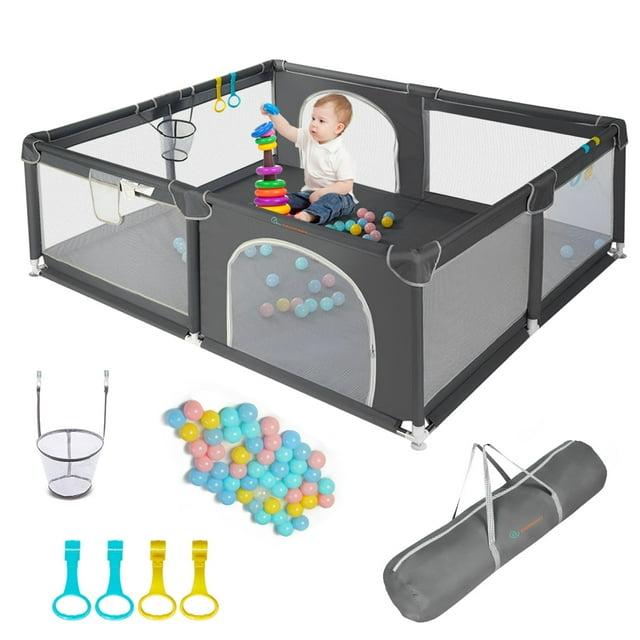 Baby Playpen – Portable Foldable Play Yard with Safe Indoor & Outdoor Play Space