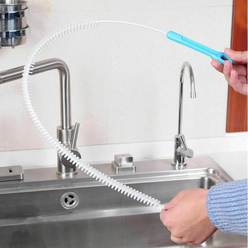 Flexible Sink Drain Cleaning Tool – Long Reach Pipe & Drain Unclogging Brush for Kitchen & Bathroom
