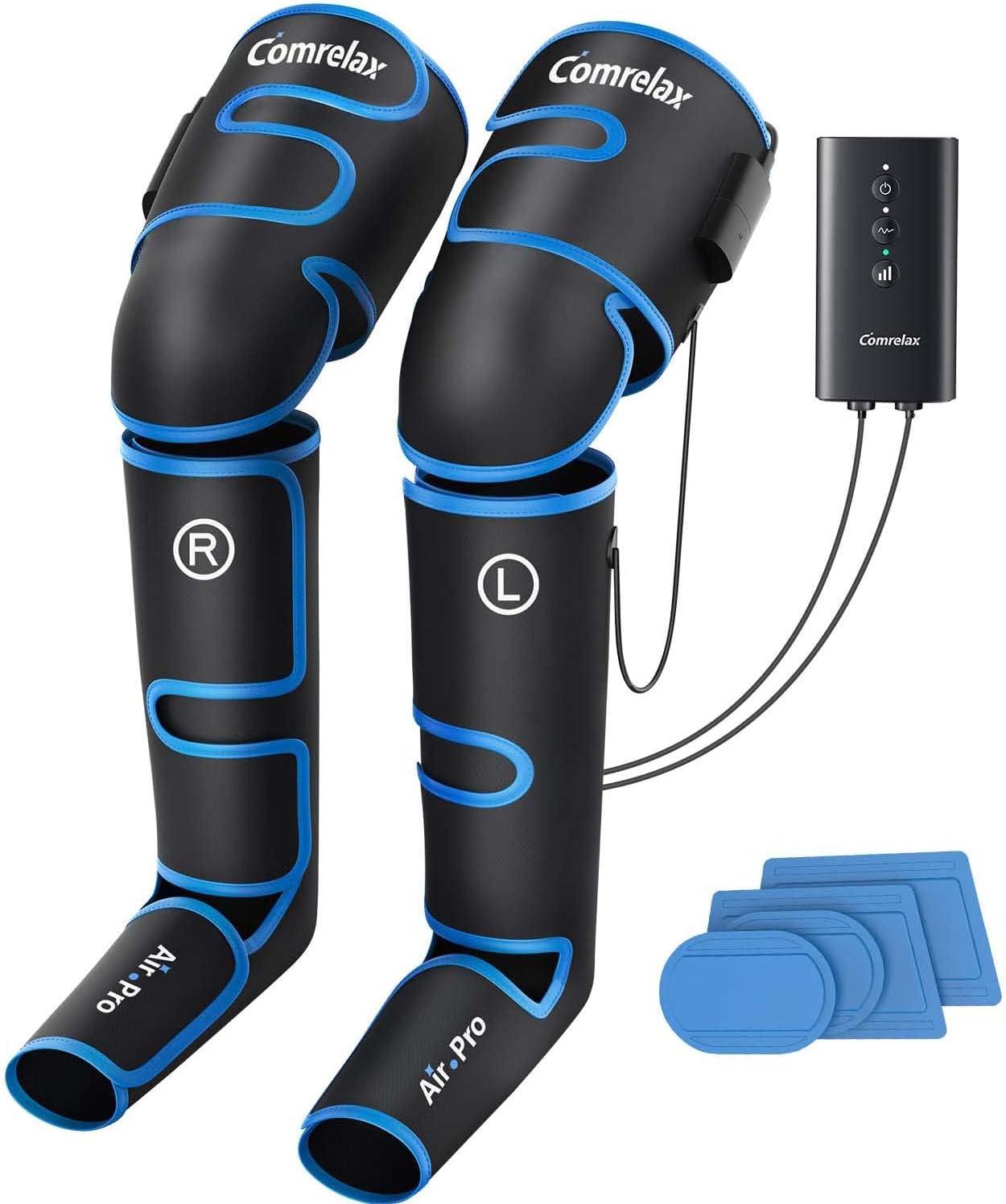 Comelax Air Compression Leg Massager with Cold Therapy – Portable Leg & Calf Recovery Device