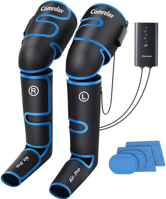Comelax Air Compression Leg Massager with Cold Therapy – Portable Leg & Calf Recovery Device