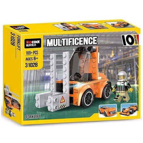 DECOOL Multificence 31028 Forklift Building Set – 169+ Pieces 10-in-1