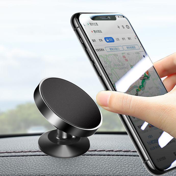 Magnetic Car Phone Holder – 360° Rotating Dashboard Mount for Smartphones