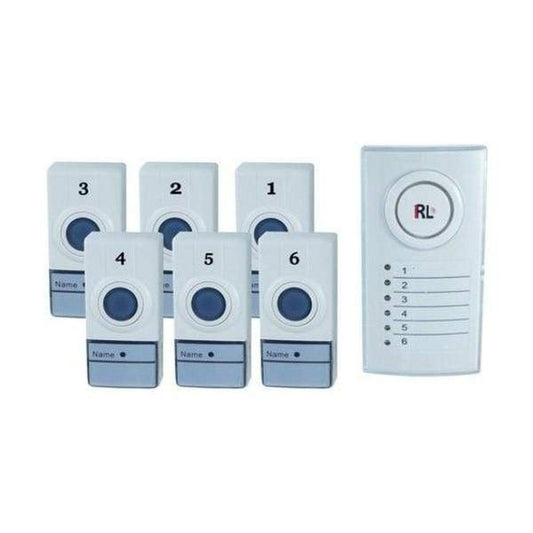 6-Zone Wireless Doorbell System with Push Buttons