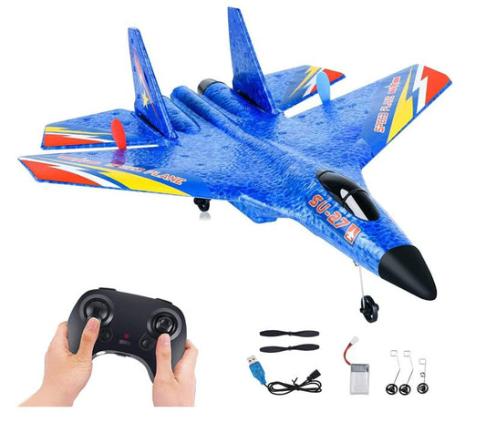 SU-27 Foam Fighter RC Airplane – 2.4GHz Remote Control EPP Glider Plane for Outdoor Flying