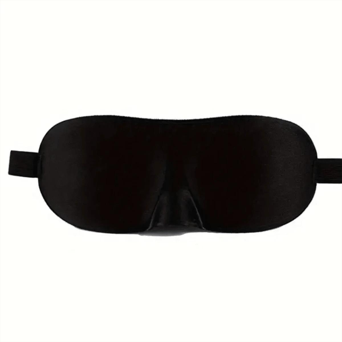 Soft Sleep Eye Mask – Comfortable Black Sleeping Blindfold for Travel & Hom