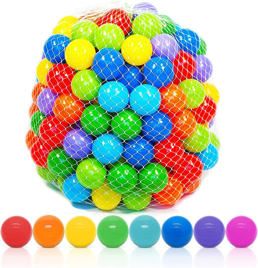 50-Pack Colorful Plastic Play Balls for Kids