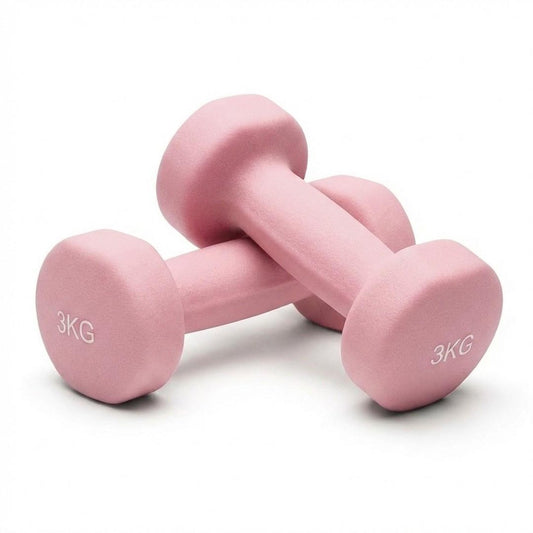 3kg Pink Dumbbell Set for Women & Home Workouts – Strength Training Weights