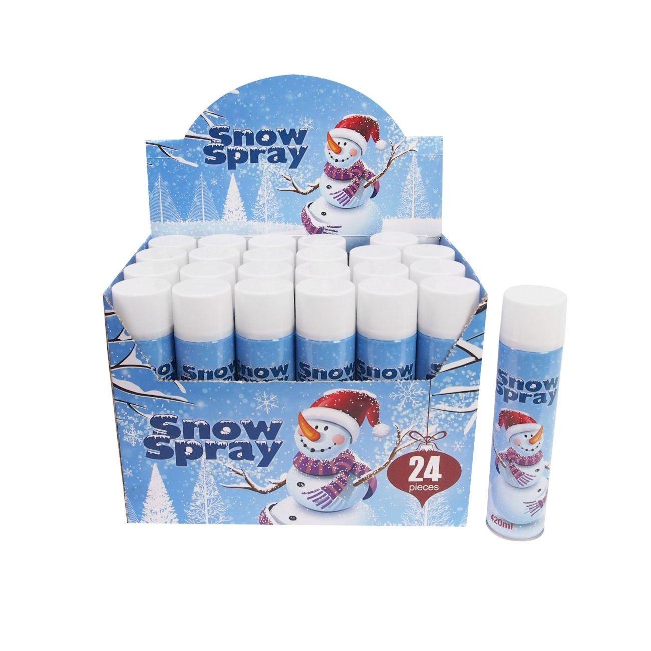 White Snow Spray 24 Pack for Festive Decorations