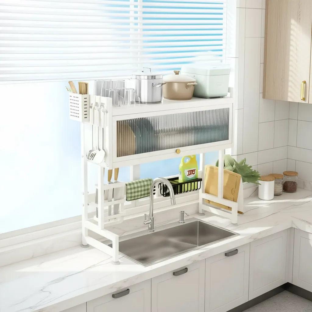 Over Sink Dish Drying Rack Kitchen Organizer