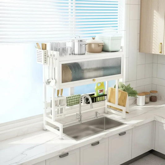 Over Sink Dish Drying Rack Kitchen Organizer