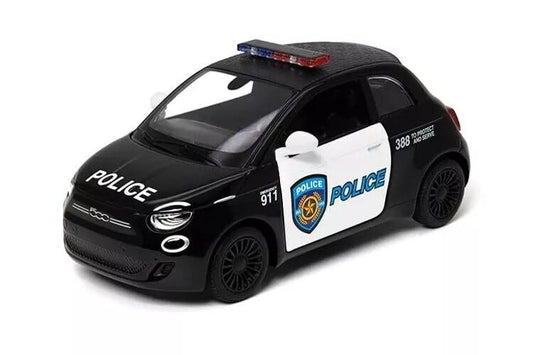 Fiat 500e Rescue Edition Model Car – KINSMART Die-Cast Pull-Back Toy