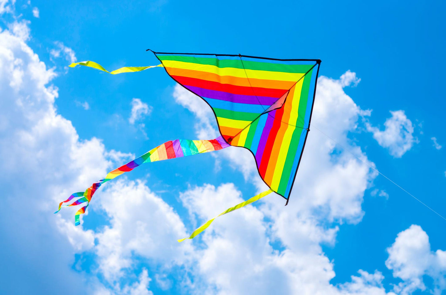 Rainbow Color Flying Kite for Kids
