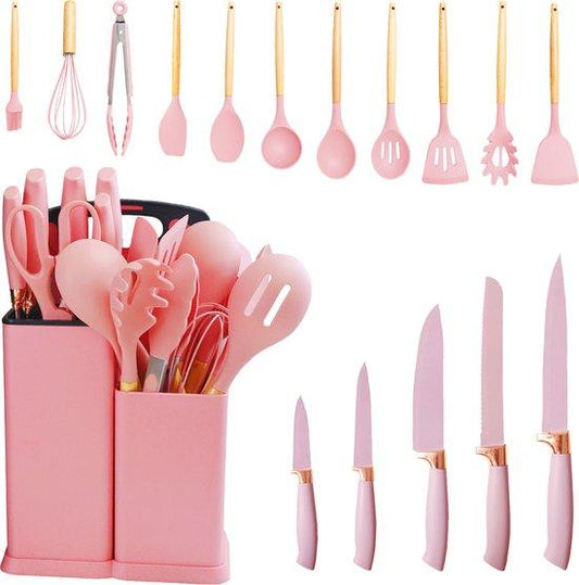 19-Piece Silicon Kitchen Utensil Set