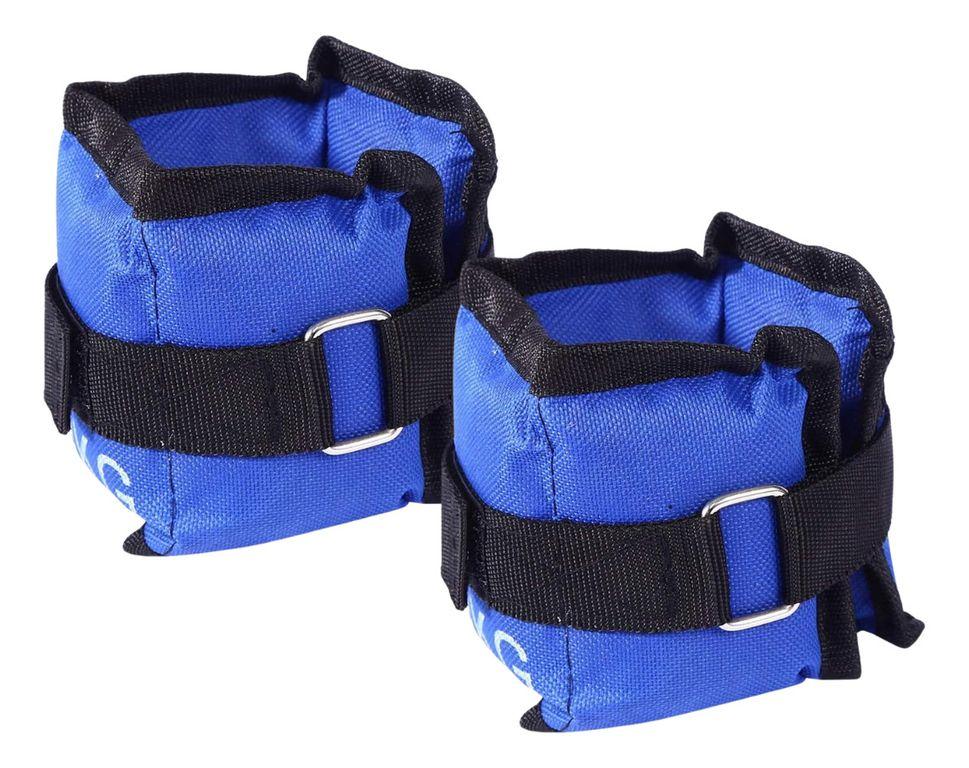 Blue Adjustable Ankle Weights for Fitness Training – Premium Resistance Equipment