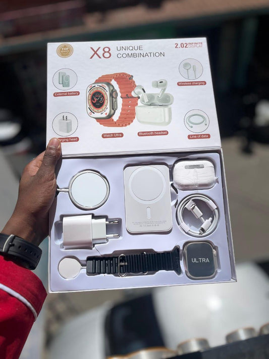 X8 Unique Combination Smart Watch 8-in-1 Set