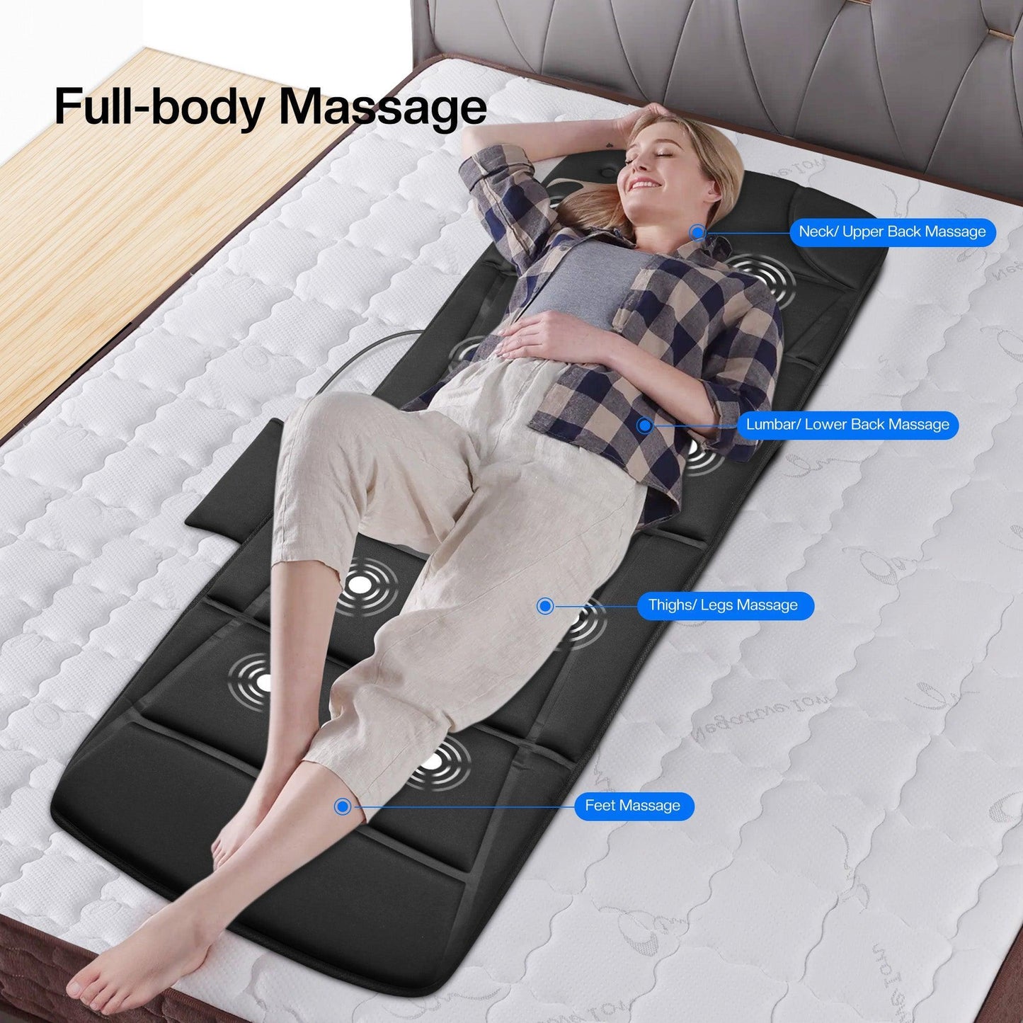 Full Body Electric Massage Mat with Vibration & Heat