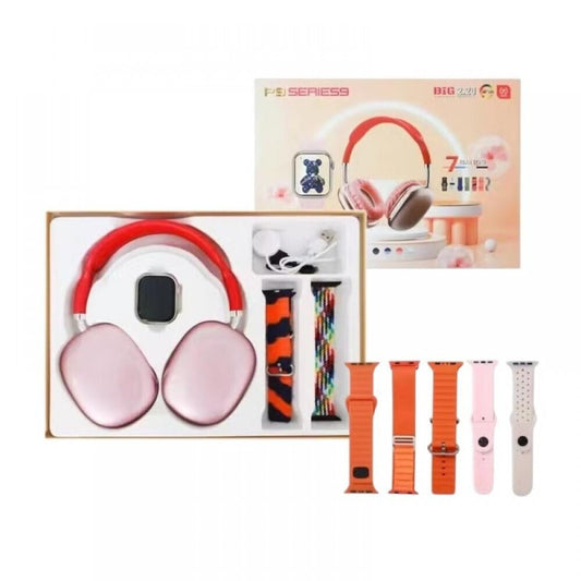 P9 Bluetooth Headphones with Smart Watch Combo