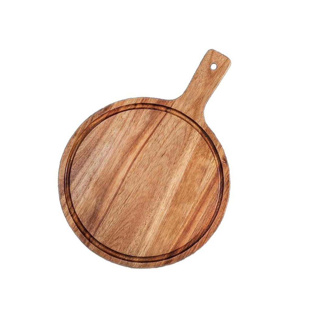 Wooden Pizza Serving Tray with Handle
