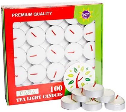 100-Pack White Tea Light Candles – Long-Lasting Decorative Candles for Home & Events