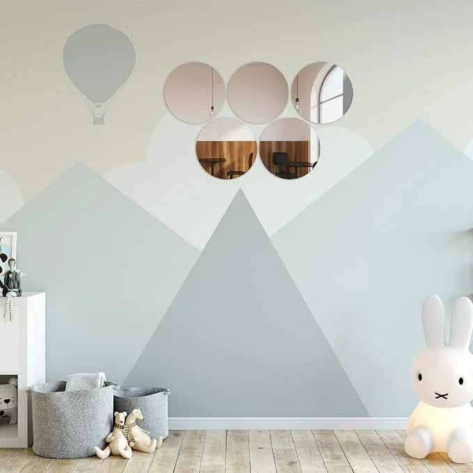 Round Acrylic Mirrors For Decoration - Modern Home Mirrors - House & Office Decal