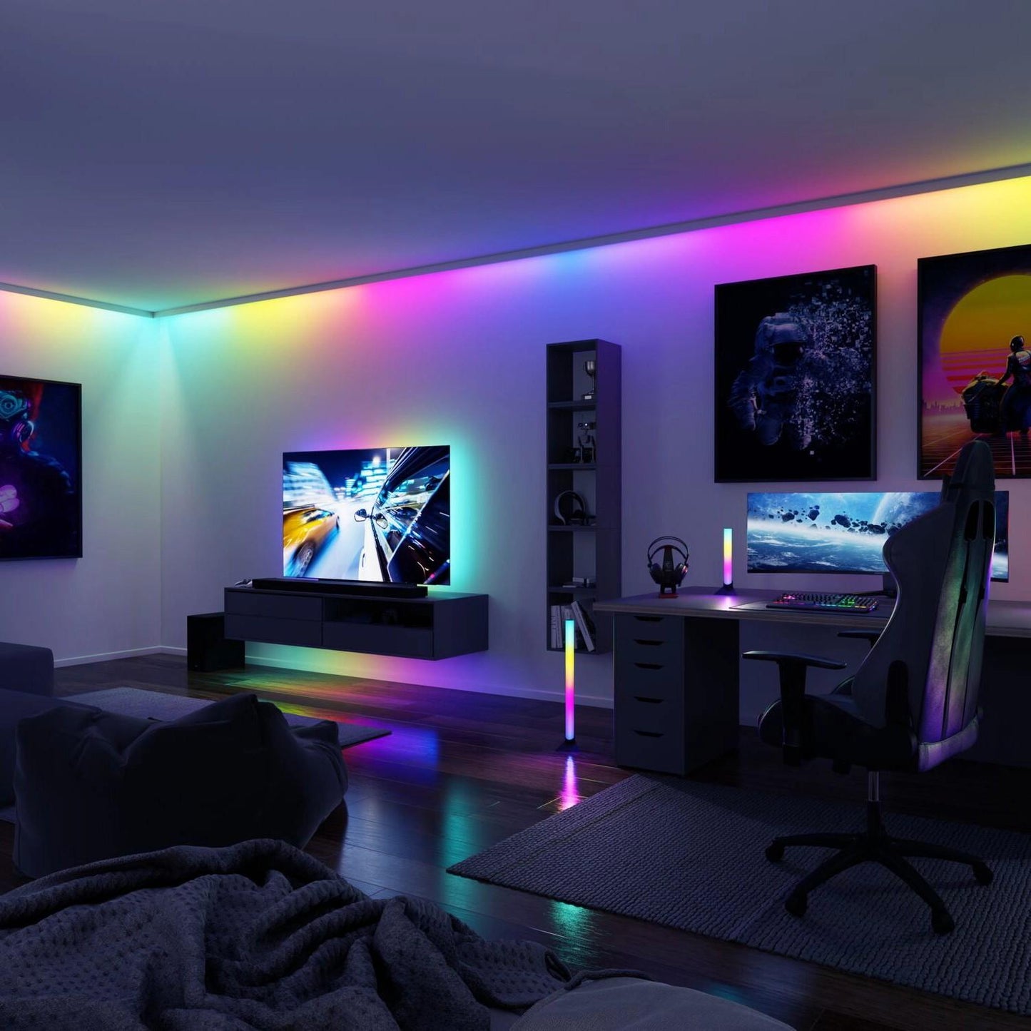 Smart RGB LED Strip Lights with App and Music Sync