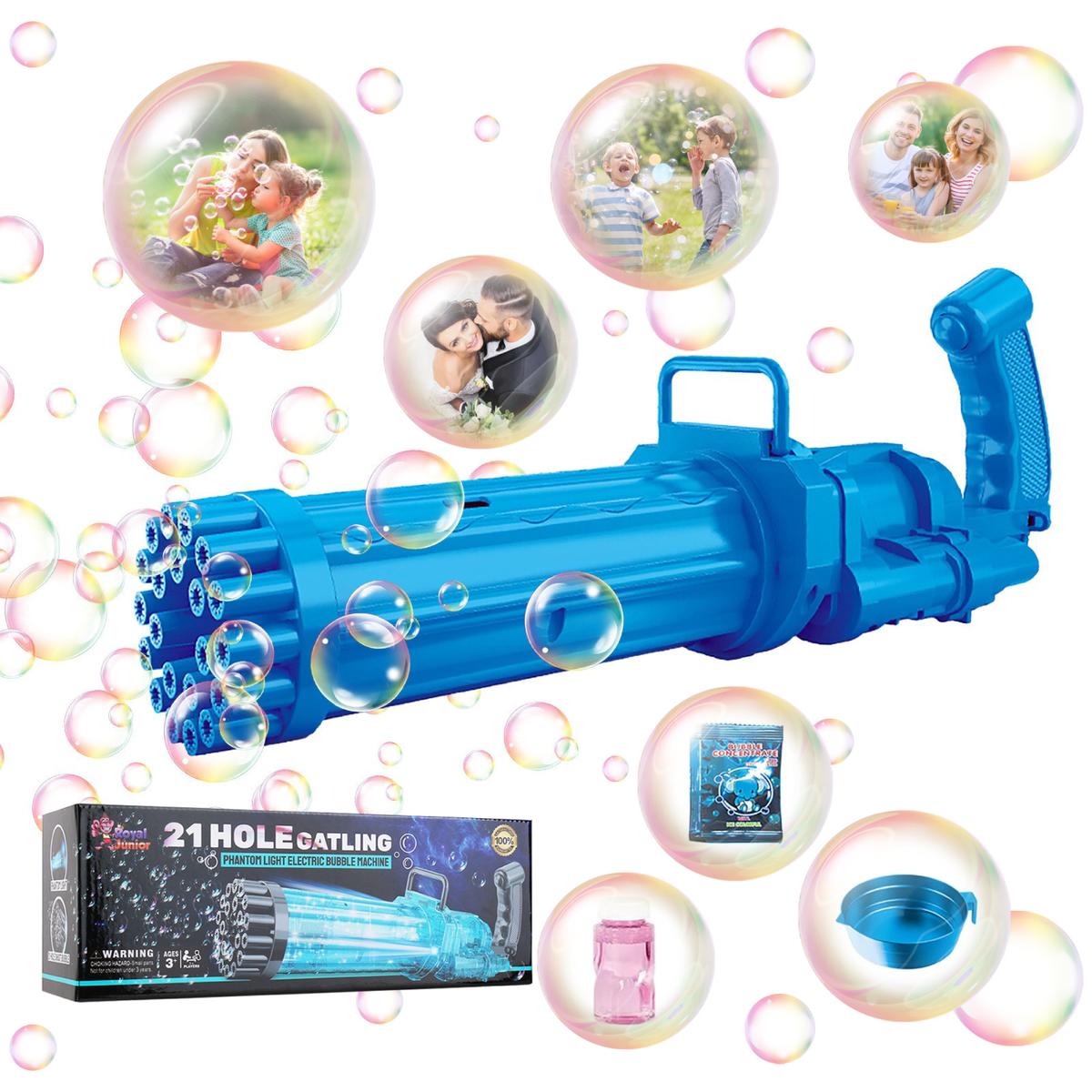 Gatling Gun 21 Hole Automatic Bubble Blaster