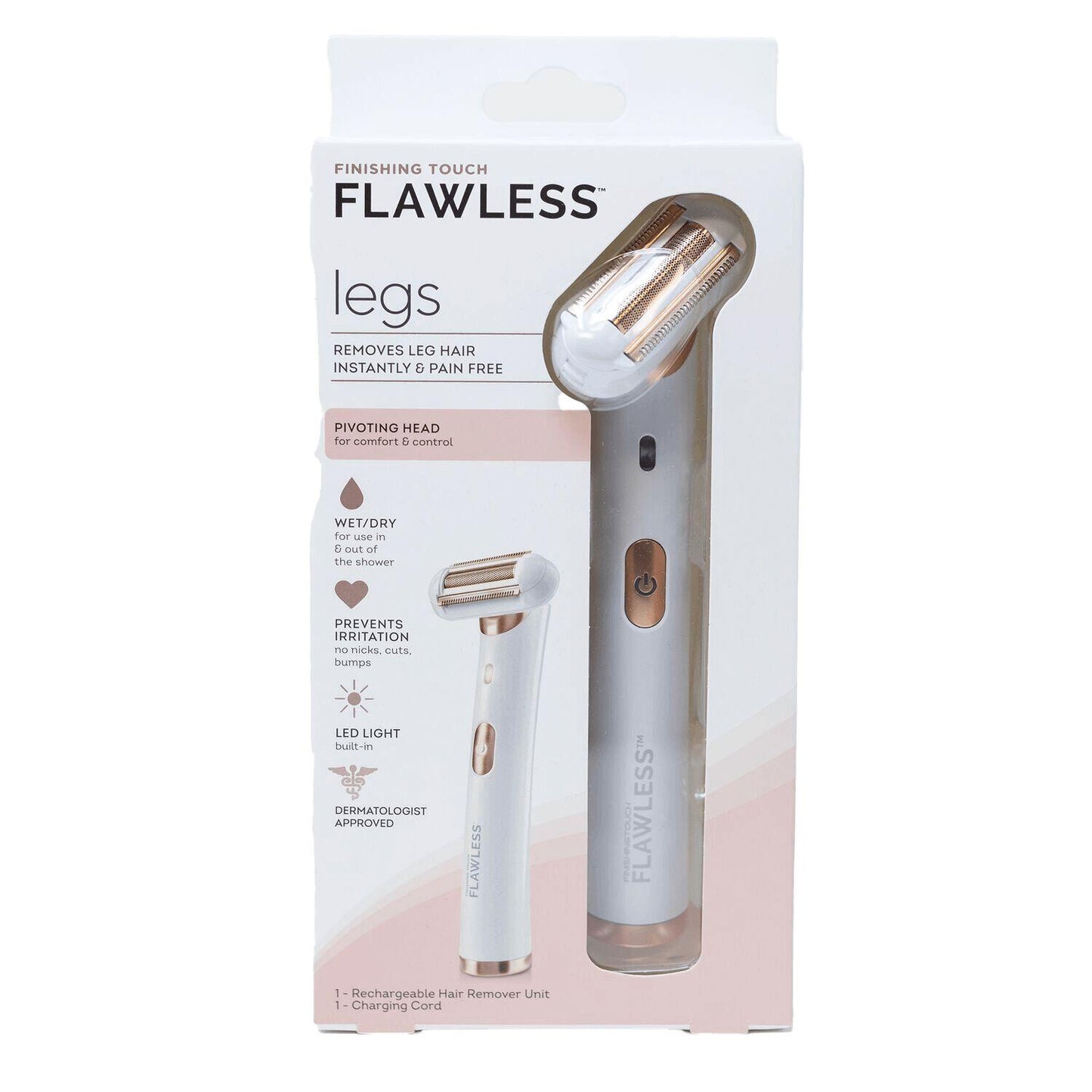 Electric Legs Hair Remover for Women – Portable Painless Body Hair Removal Shaver with LED Light