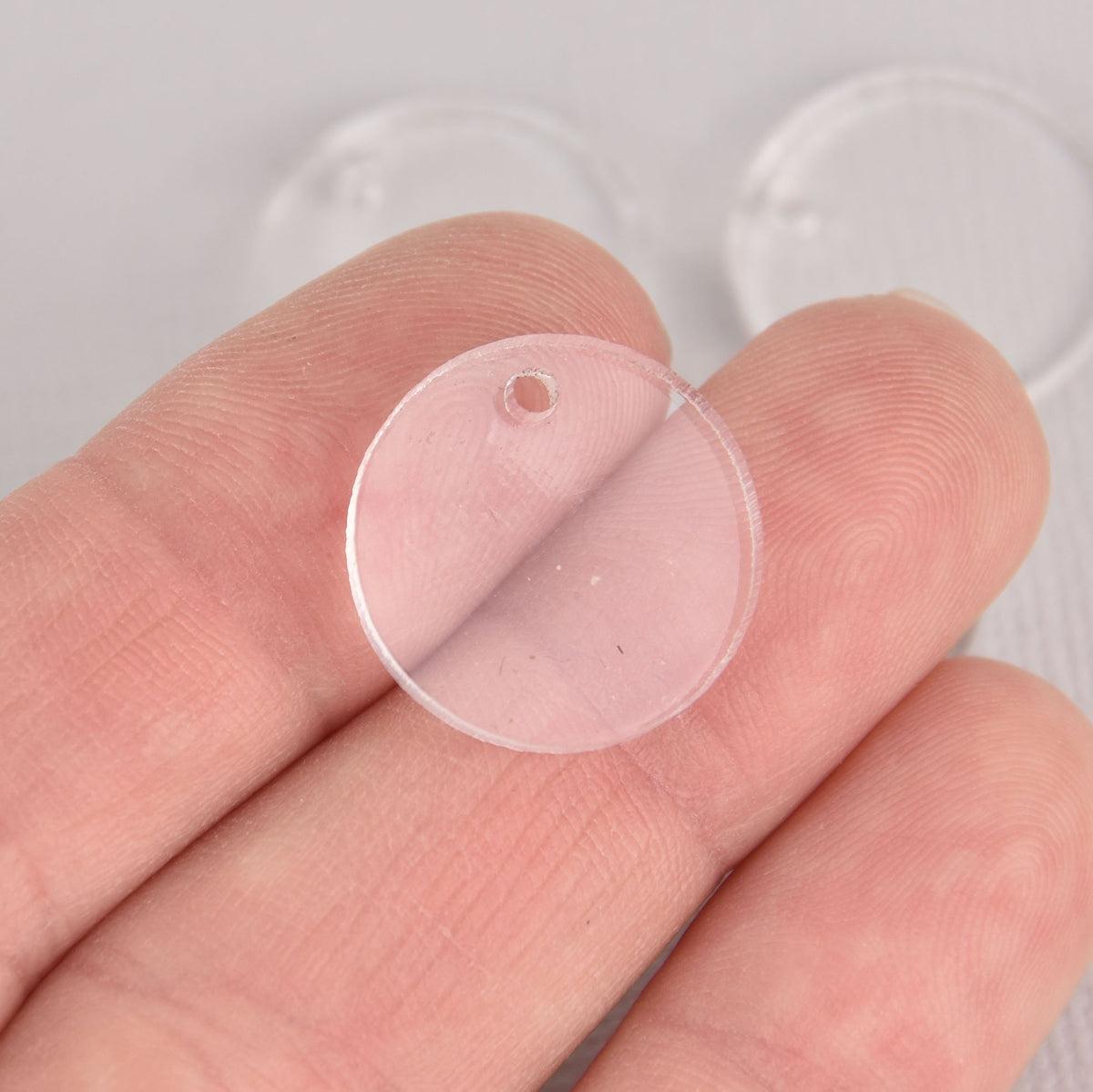 Clear Acrylic Keychain Blanks – DIY Round Ornament Discs for Vinyl, Resin, Crafts & Personalized Gifts