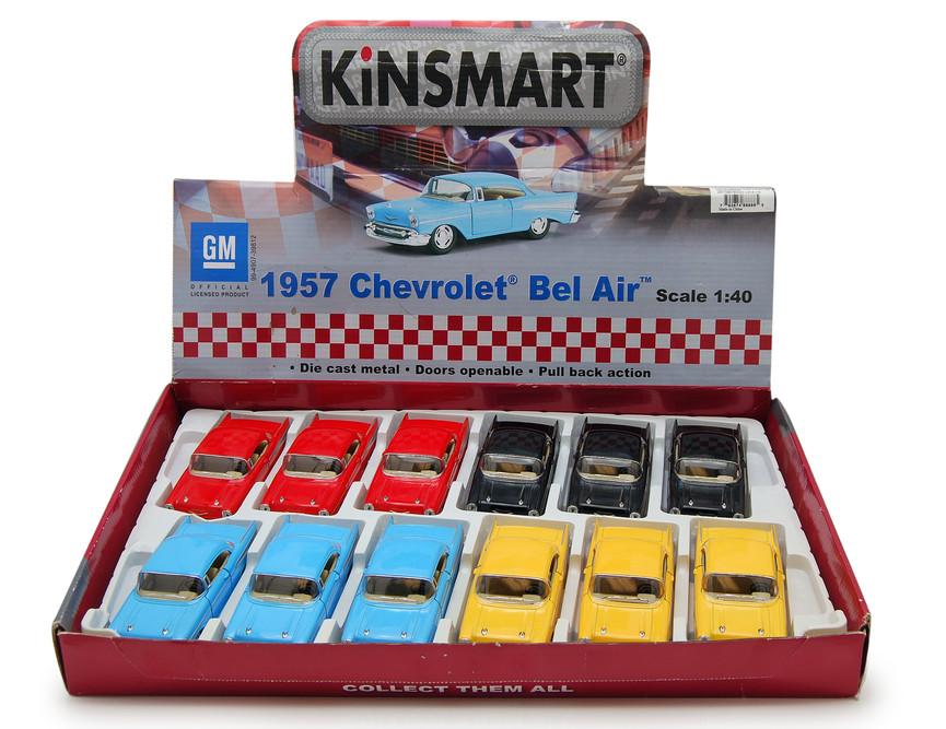 KINSMART 1957 Chevrolet Bel Air Die-Cast Model Car 1:40 – Classic Collectible Toy