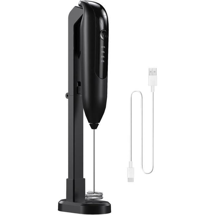 Rechargeable Handheld Milk Frother with Electric Whisk