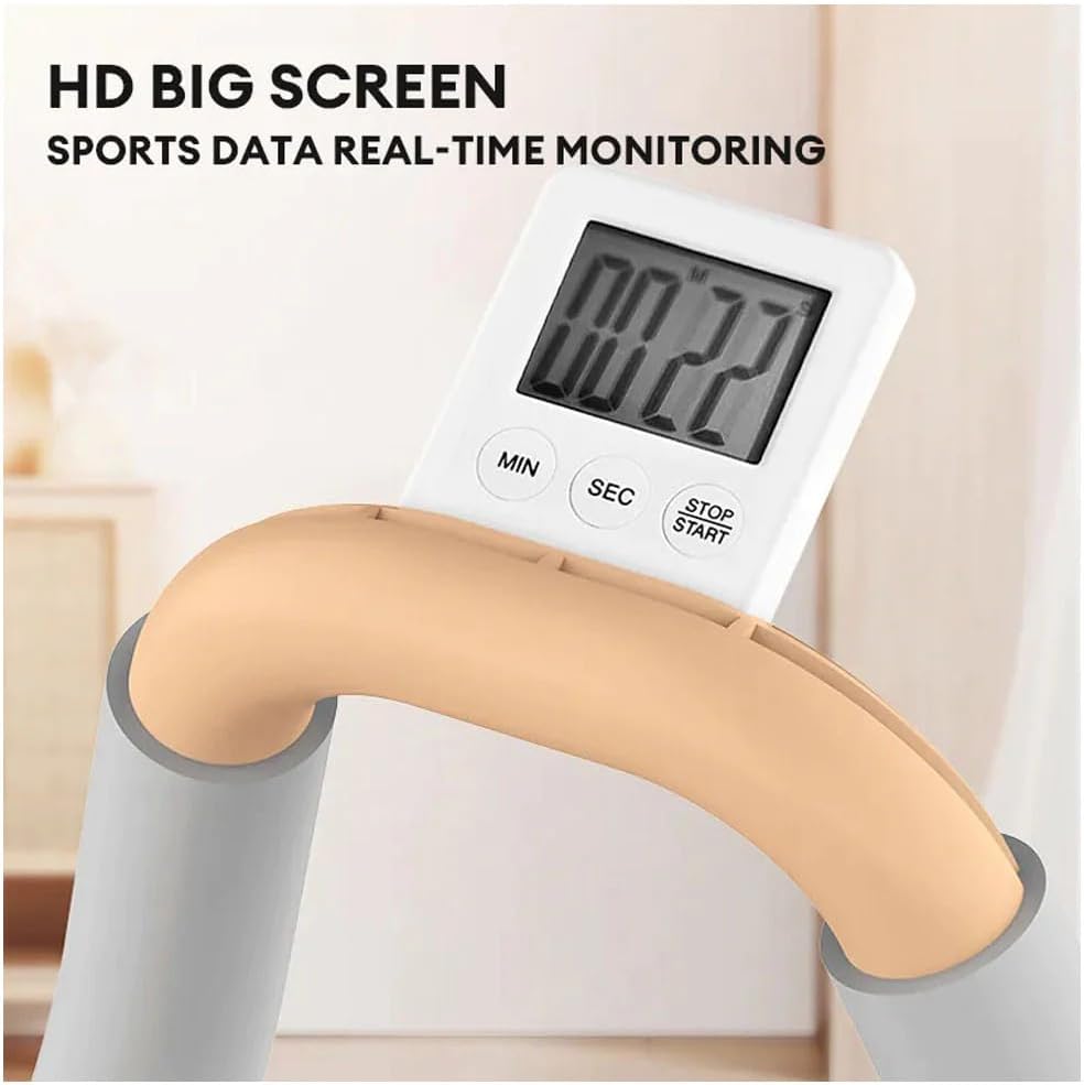 Automatic Rebound Abdominal Wheel With Monitor - Enhanced Core Workout | Elbow Support | Support Upto 300 Pounds | Comfortable Foam Grip