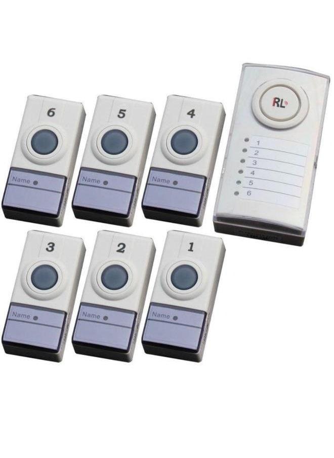 6-Zone Wireless Doorbell System with Push Buttons