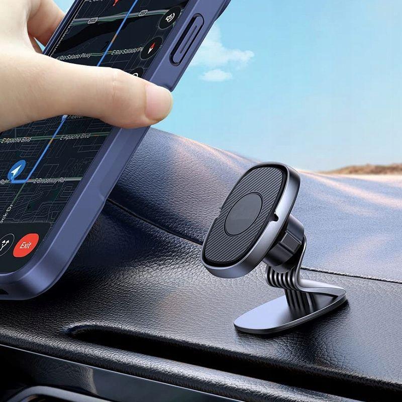 Magnetic Car Phone Holder – 360° Rotating Dashboard Mount for Smartphones