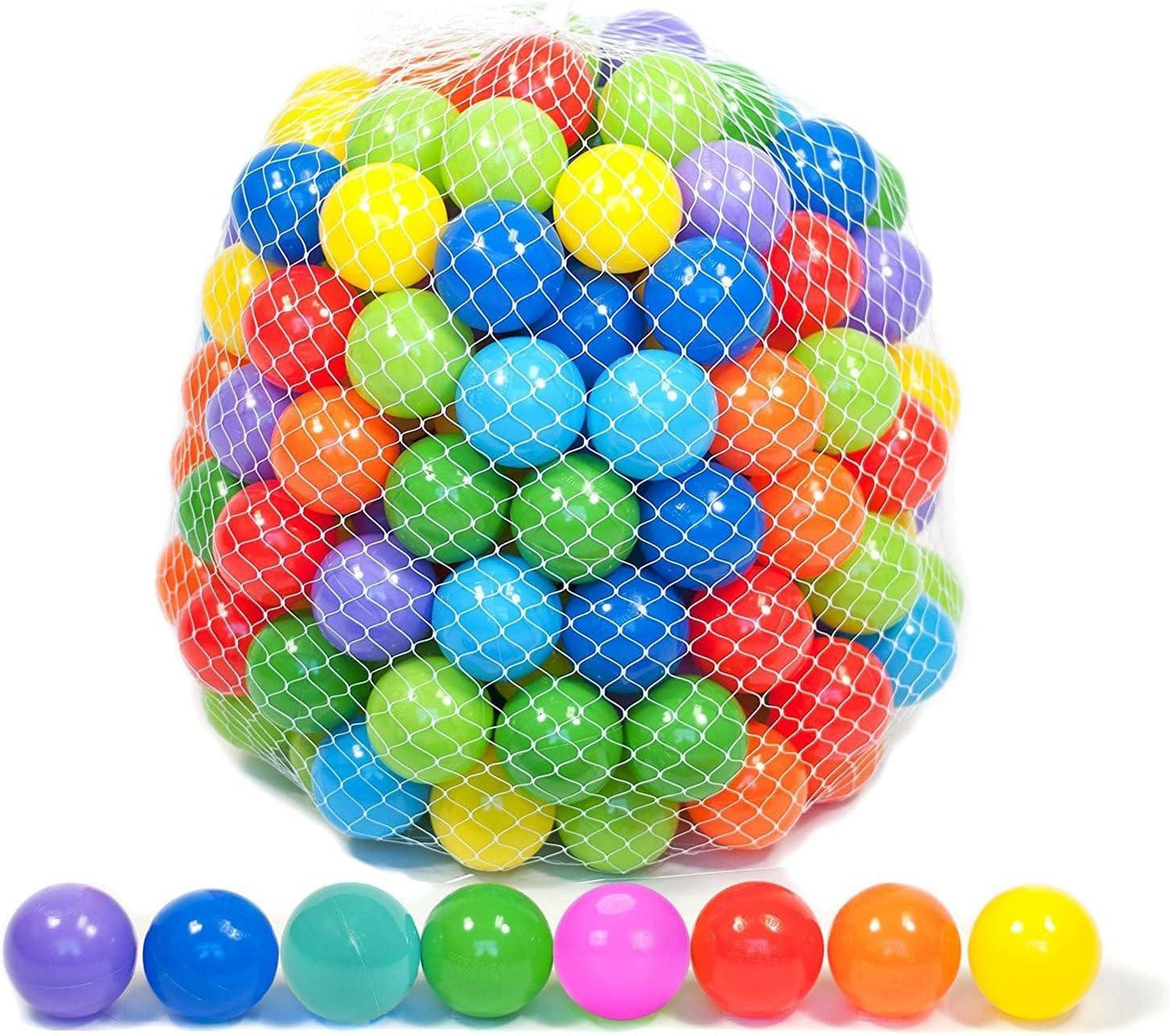50-Pack Colorful Plastic Play Balls for Kids