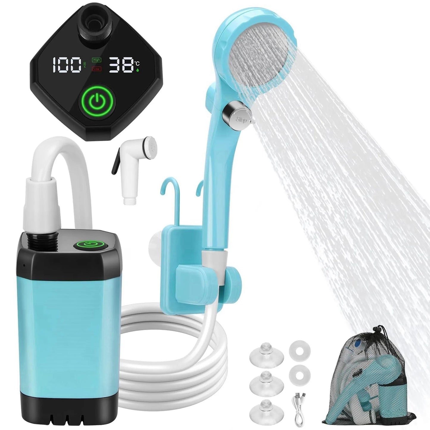Portable Electric Shower Kit with Pump
