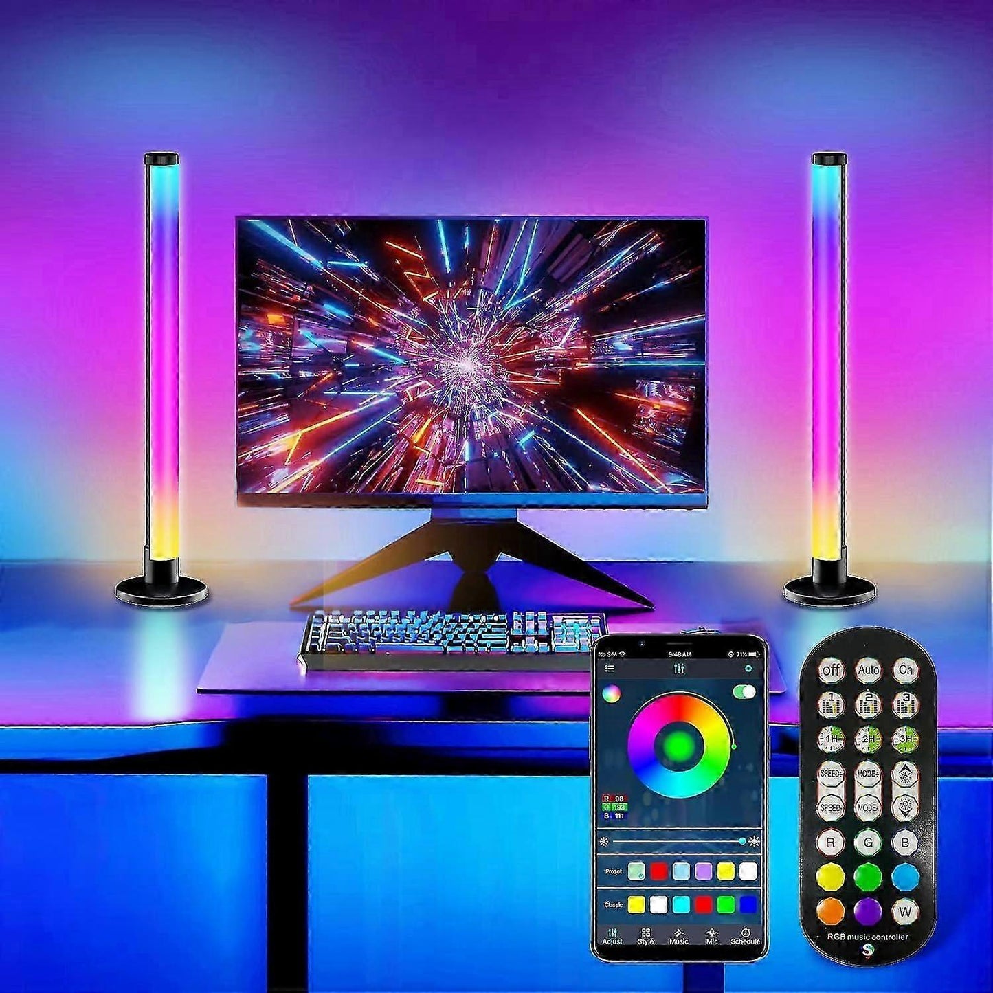 RGB LED Light Bar for Desktop and Room Ambience
