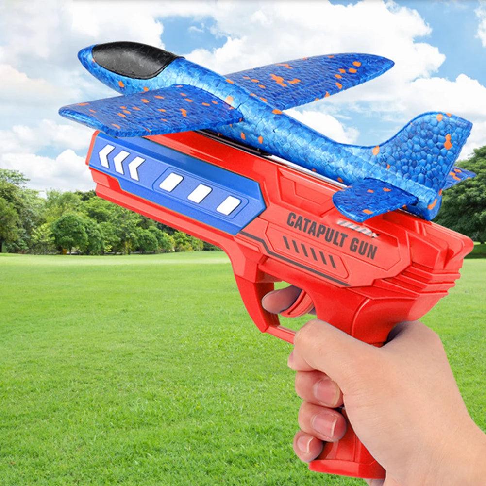 Kids Airplane Launcher Gun with Glider Planes