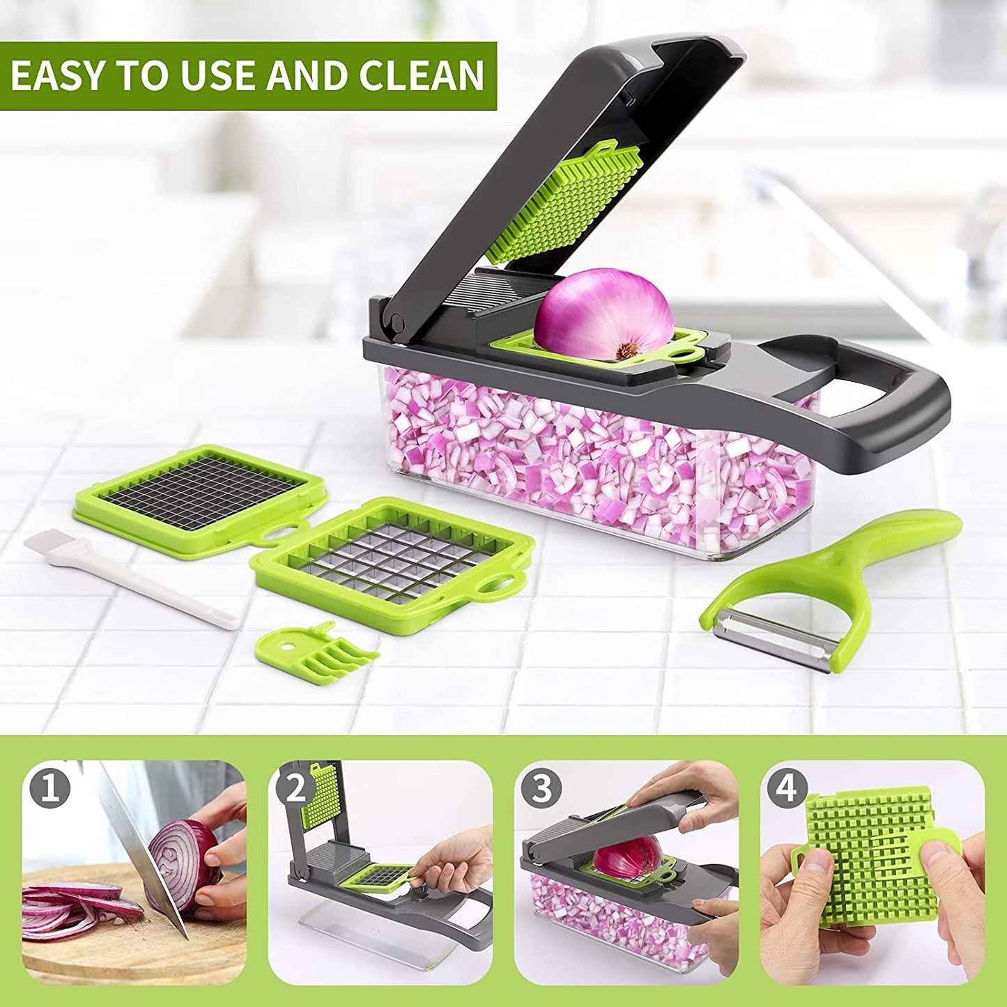 14-in-1 Multifunction Vegetable Slicer & Chopper